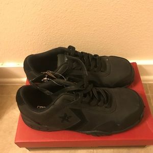 Converse composite toe black oxfords 8.5 NWT